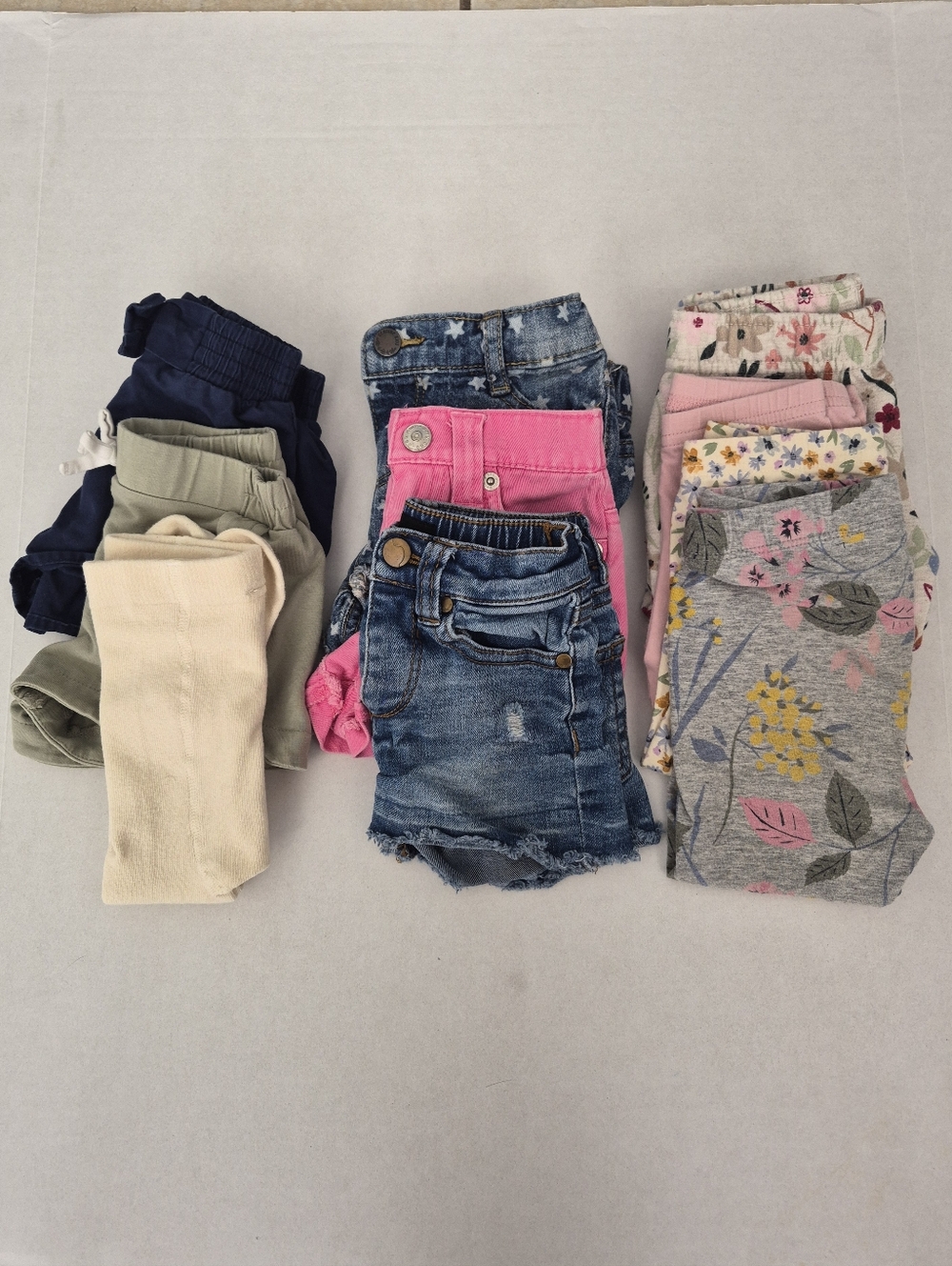 12 Months Bottoms Bundle - Pink, Denim & Pastel Prints